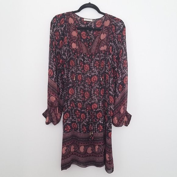 Ulla Johnson Silk Boho Floral Dress - Picture 2 of 13